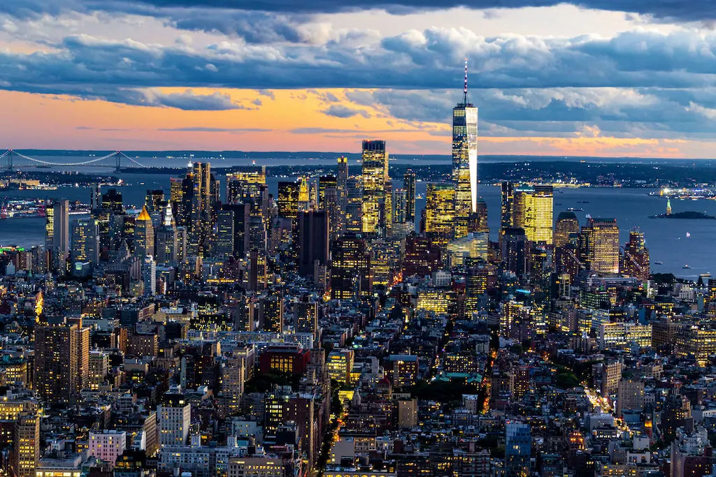 Panorama Nowego Jorku z Empire State Building